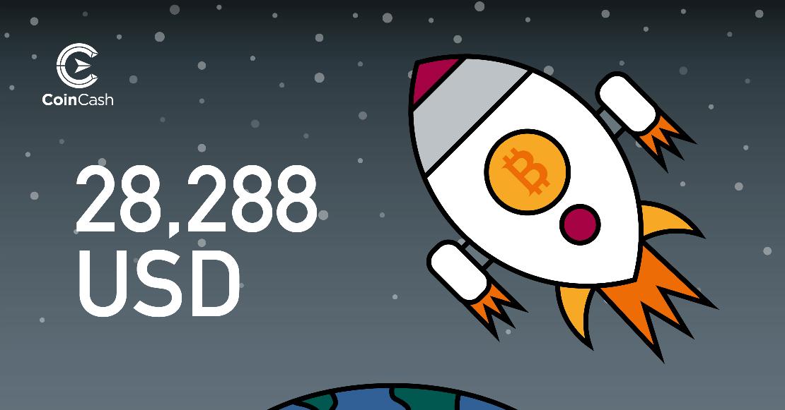 Bitcoin all time high with a rocket.